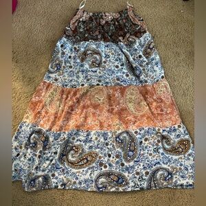 Paisley Print Maxi Skirt